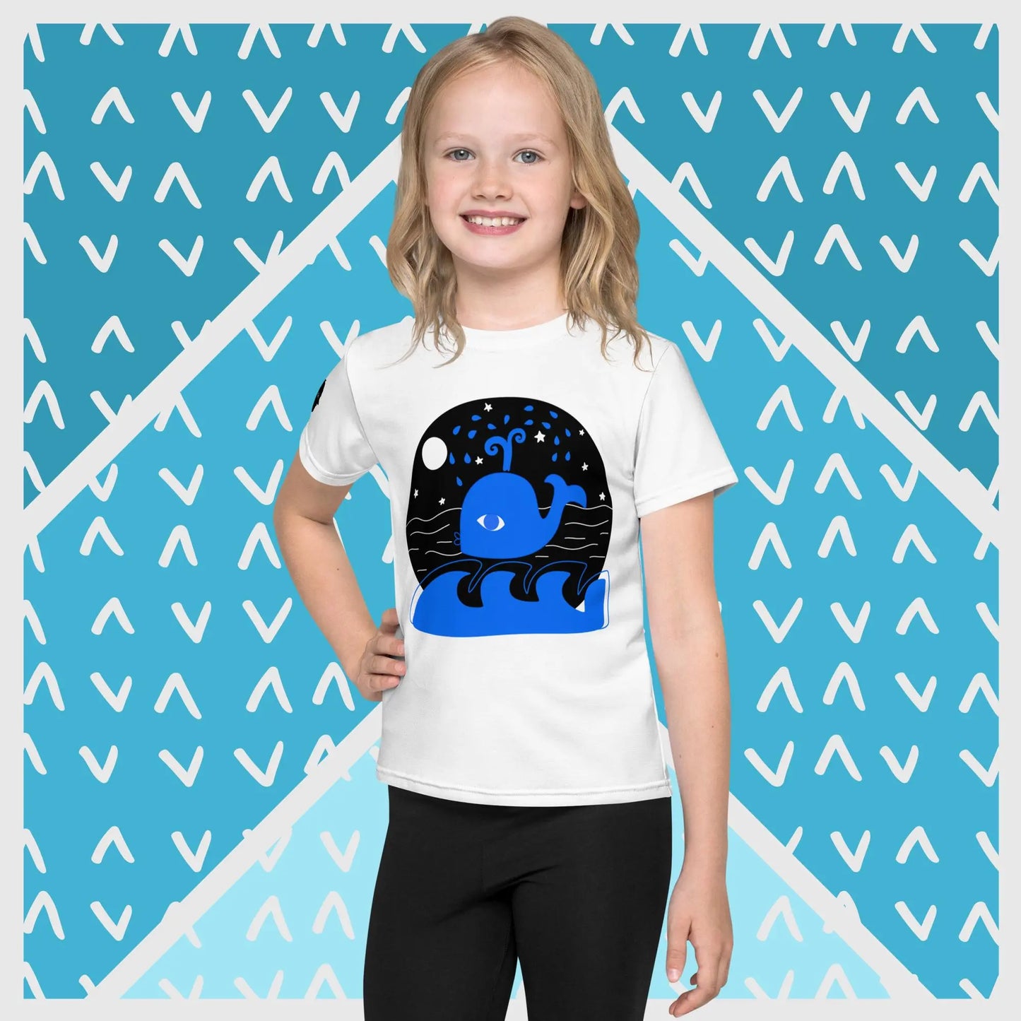 T-Shirt für KiDS Wal-Motiv LARABI