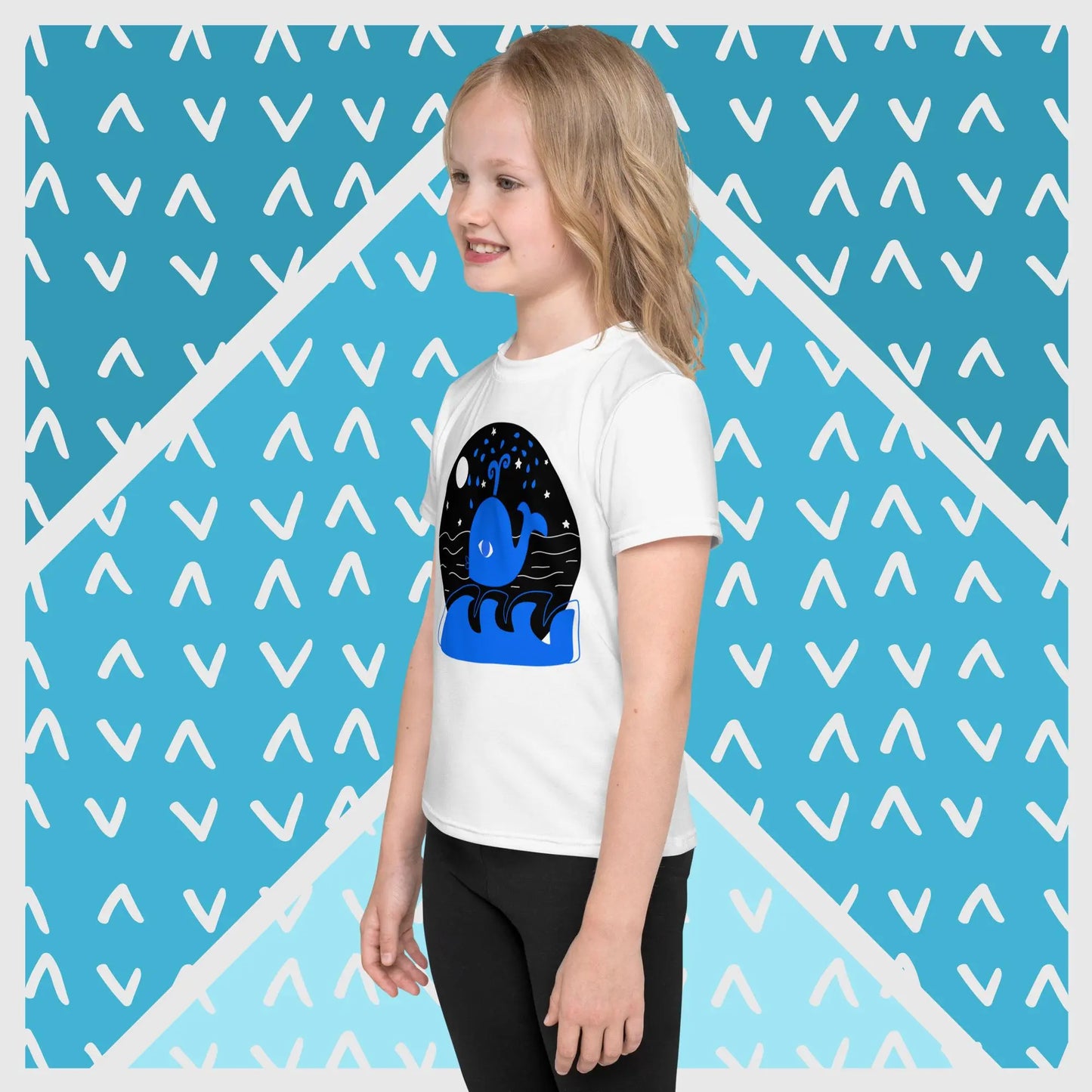 T-Shirt für KiDS Wal-Motiv LARABI