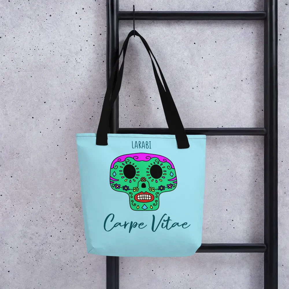 Tragetasche mit Totenkopf Motiv 'Rosa' LARABI