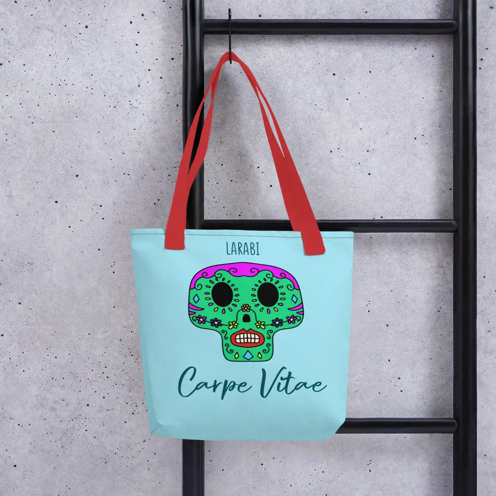 Tragetasche mit Totenkopf Motiv 'Rosa' LARABI