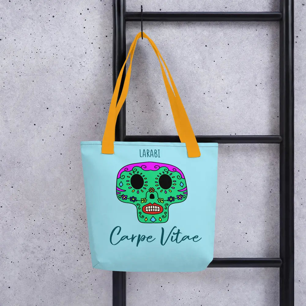 Tragetasche mit Totenkopf Motiv 'Rosa' LARABI