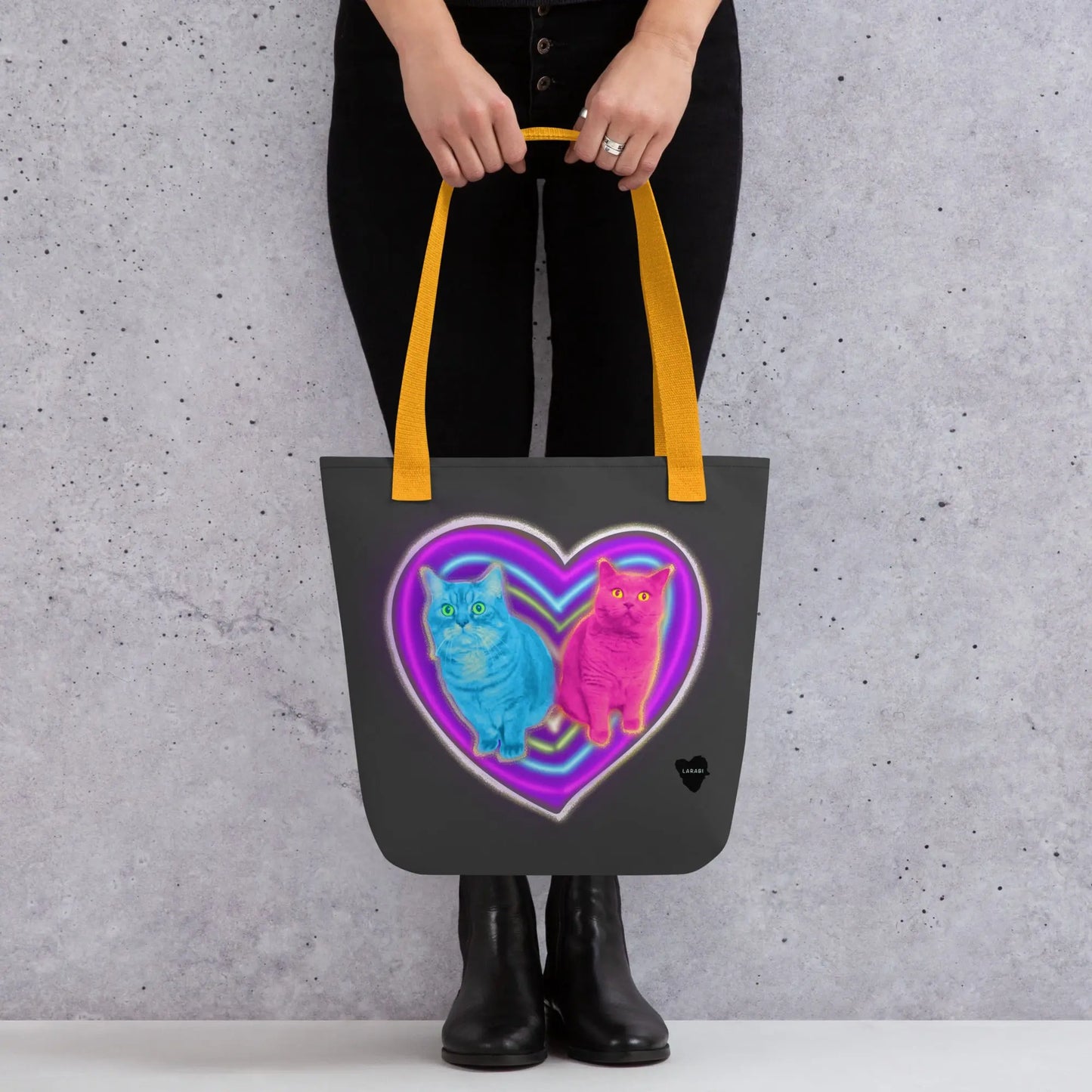 Tote Bag Katzen mit Herz LARABI
