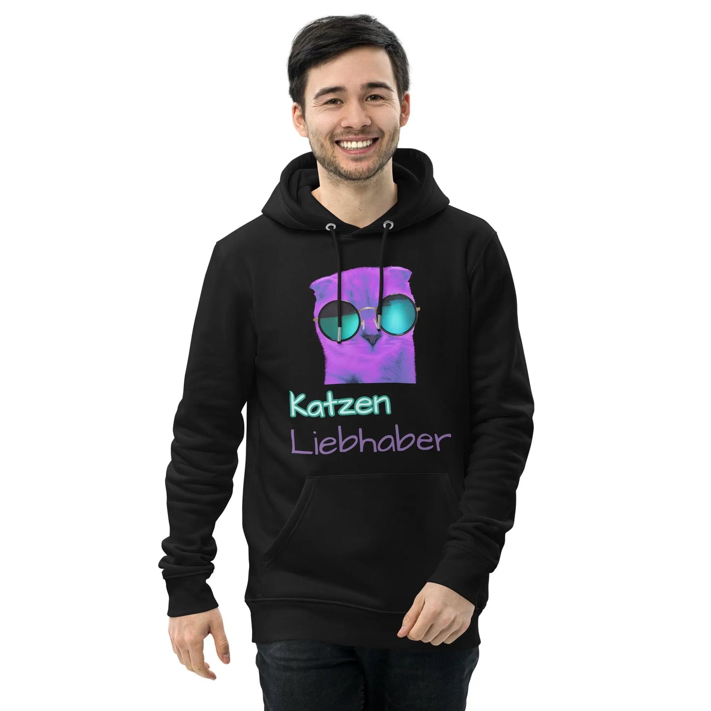 Umweltfreundlicher Unisex-Kapuzenpullover Katzenliebhaber LARABI