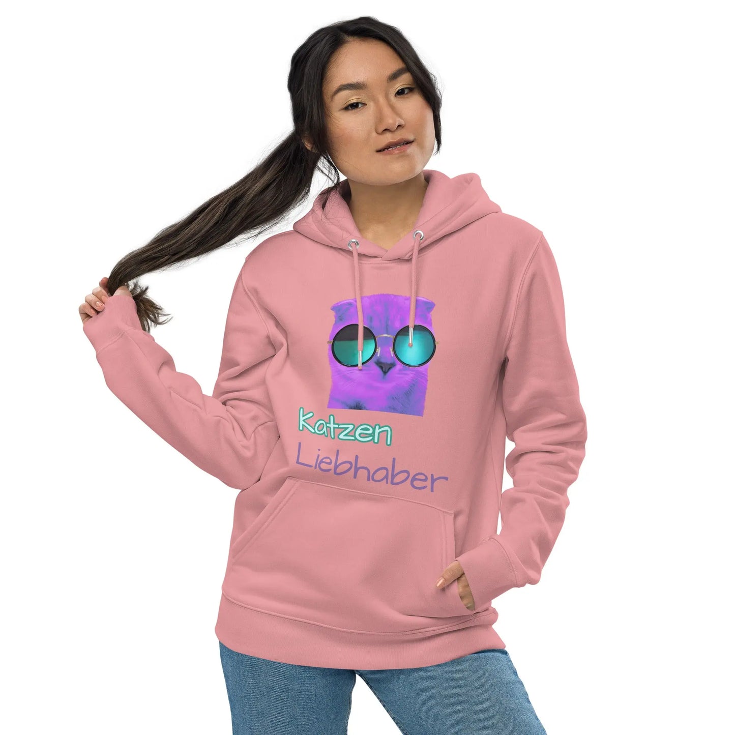 Umweltfreundlicher Unisex-Kapuzenpullover Katzenliebhaber LARABI