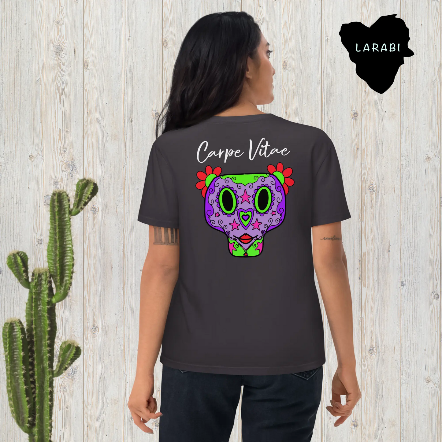 SKULL "Carmen" Unisex-Bio-Baumwoll-T-Shirt LARABI