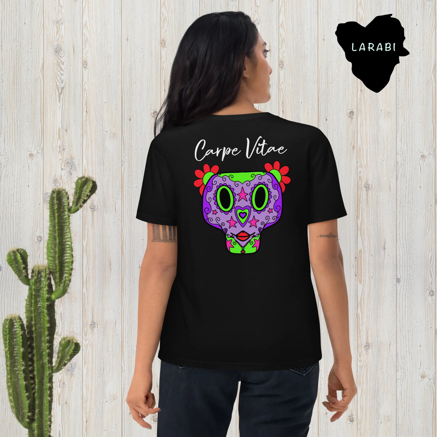 SKULL "Carmen" Unisex-Bio-Baumwoll-T-Shirt LARABI