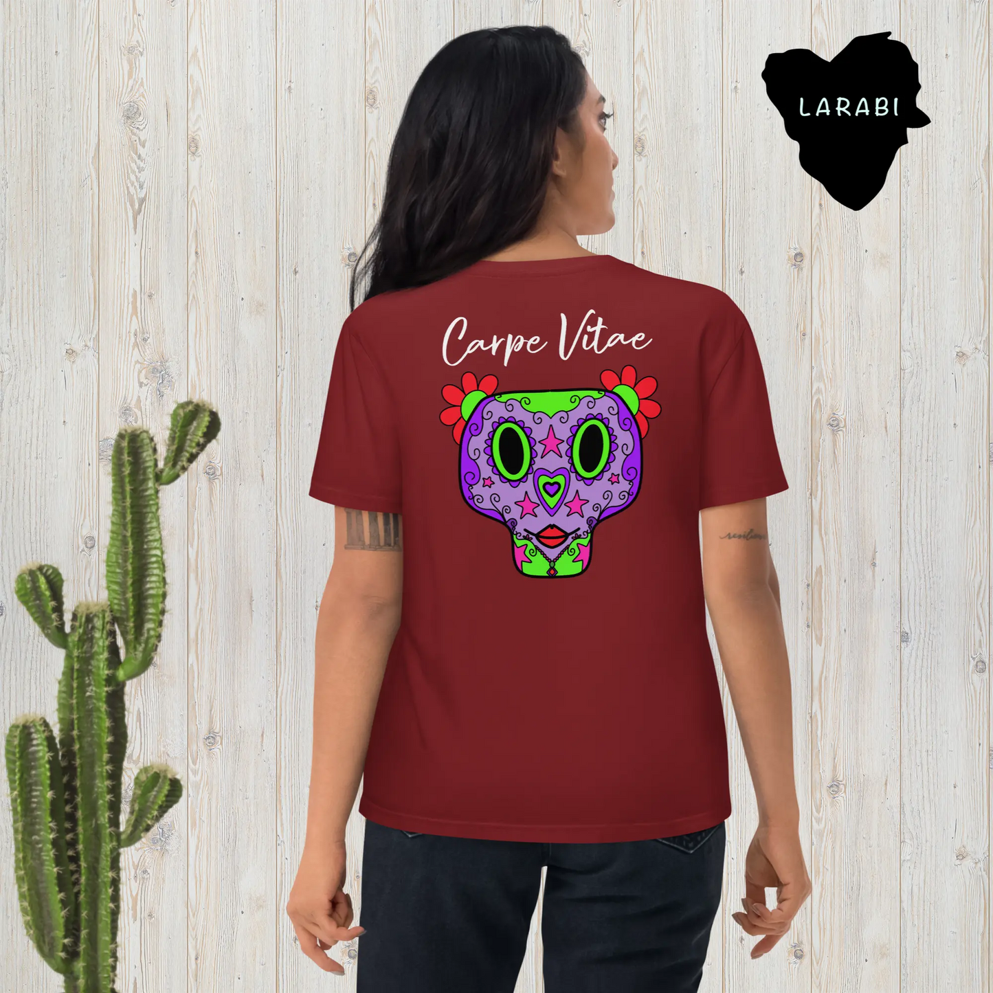 SKULL "Carmen" Unisex-Bio-Baumwoll-T-Shirt LARABI