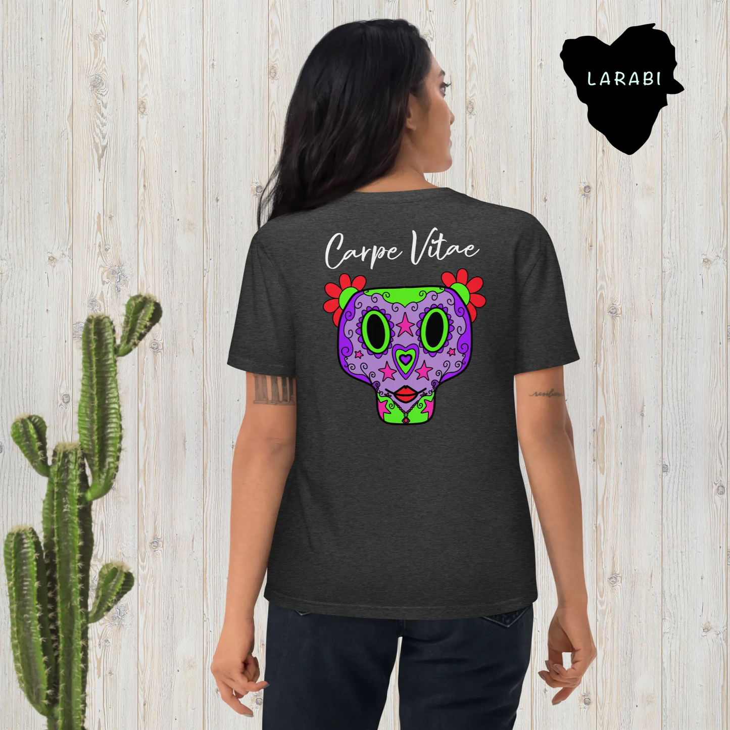 SKULL "Carmen" Unisex-Bio-Baumwoll-T-Shirt LARABI