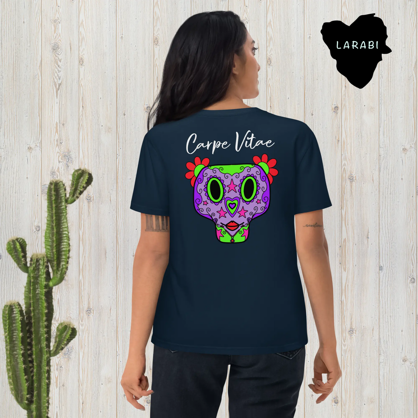 SKULL "Carmen" Unisex-Bio-Baumwoll-T-Shirt LARABI