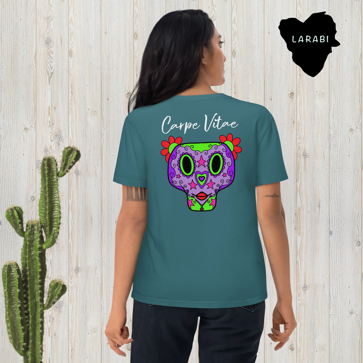 SKULL "Carmen" Unisex-Bio-Baumwoll-T-Shirt LARABI