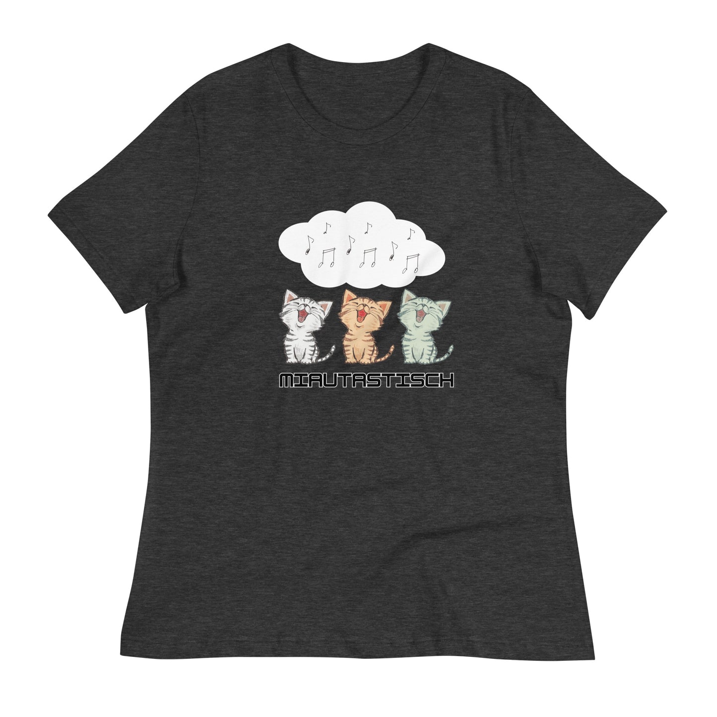 Lockeres Damen-T-Shirt Miautastisch