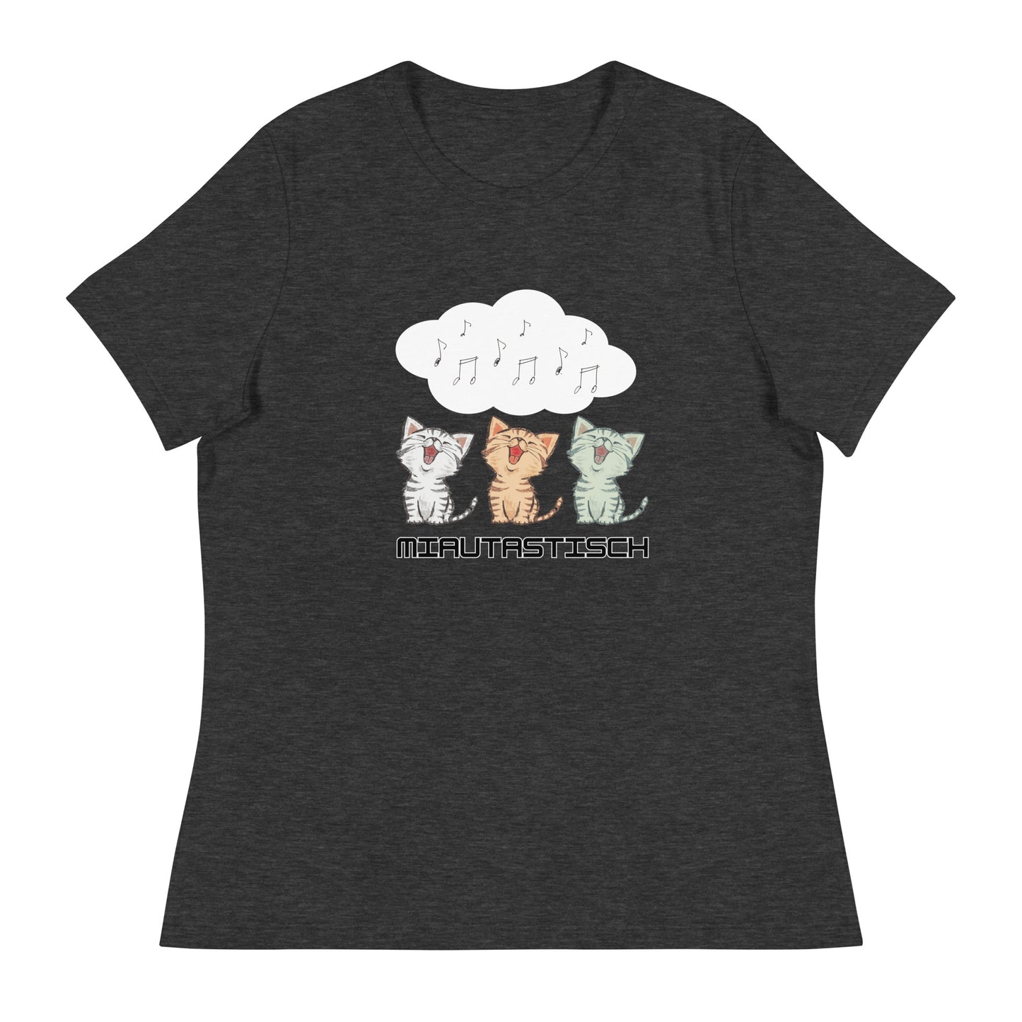 Lockeres Damen-T-Shirt Miautastisch