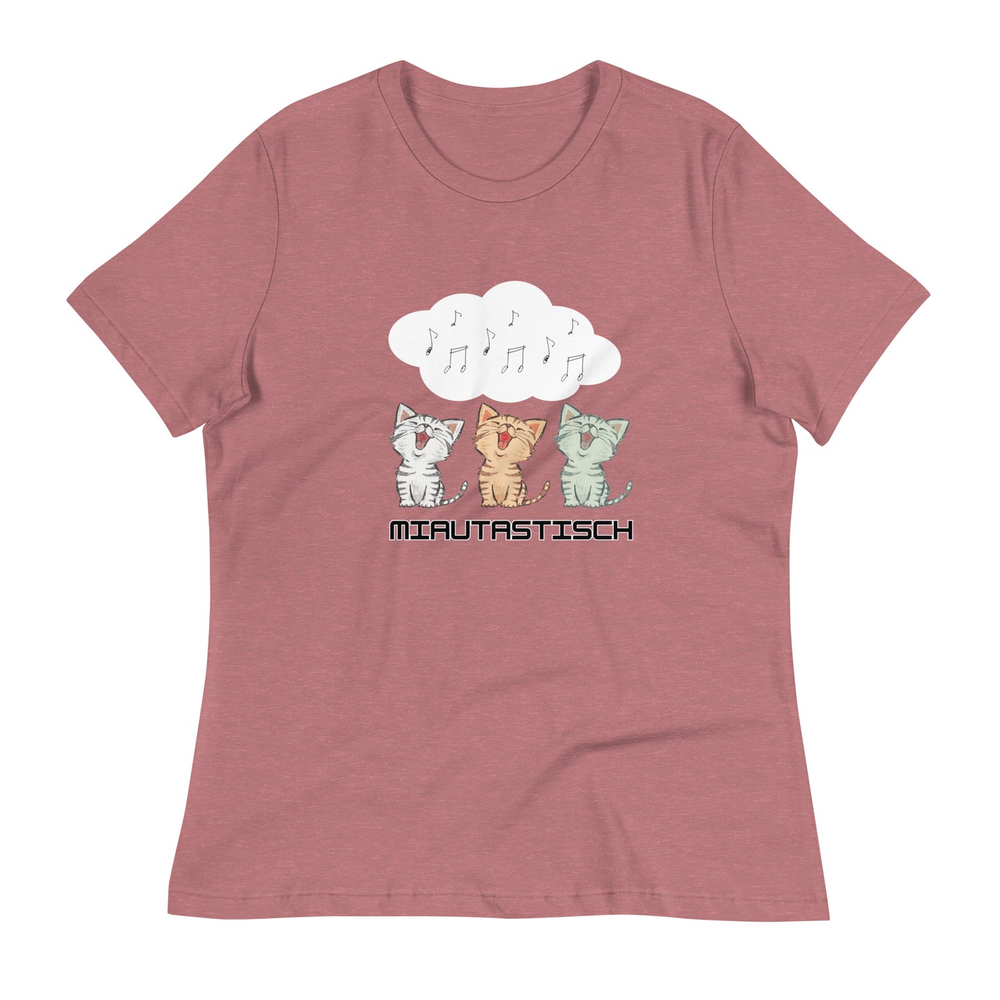 Lockeres Damen-T-Shirt Miautastisch