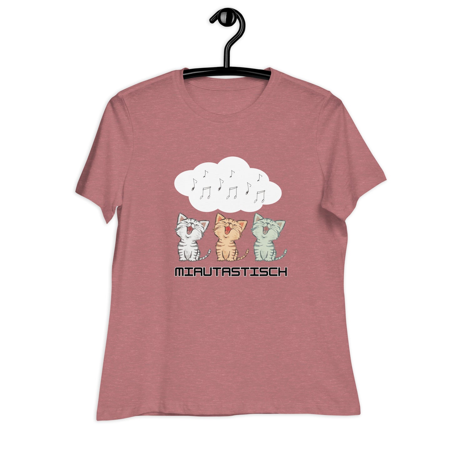 Lockeres Damen-T-Shirt Miautastisch