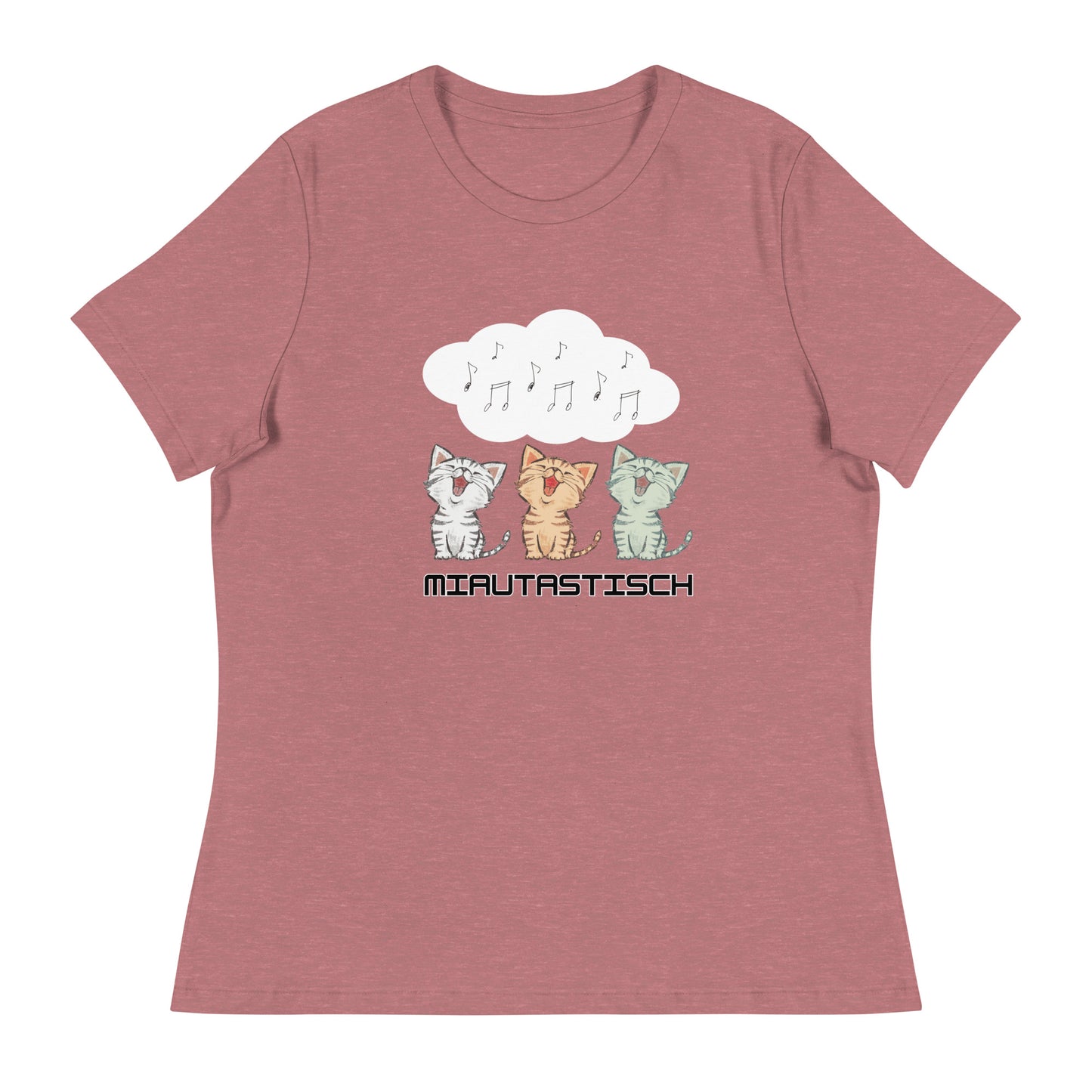Lockeres Damen-T-Shirt Miautastisch