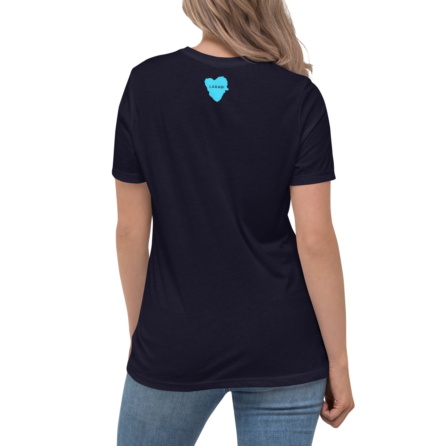 Lockeres Damen-T-Shirt 2 Katzen Nacht