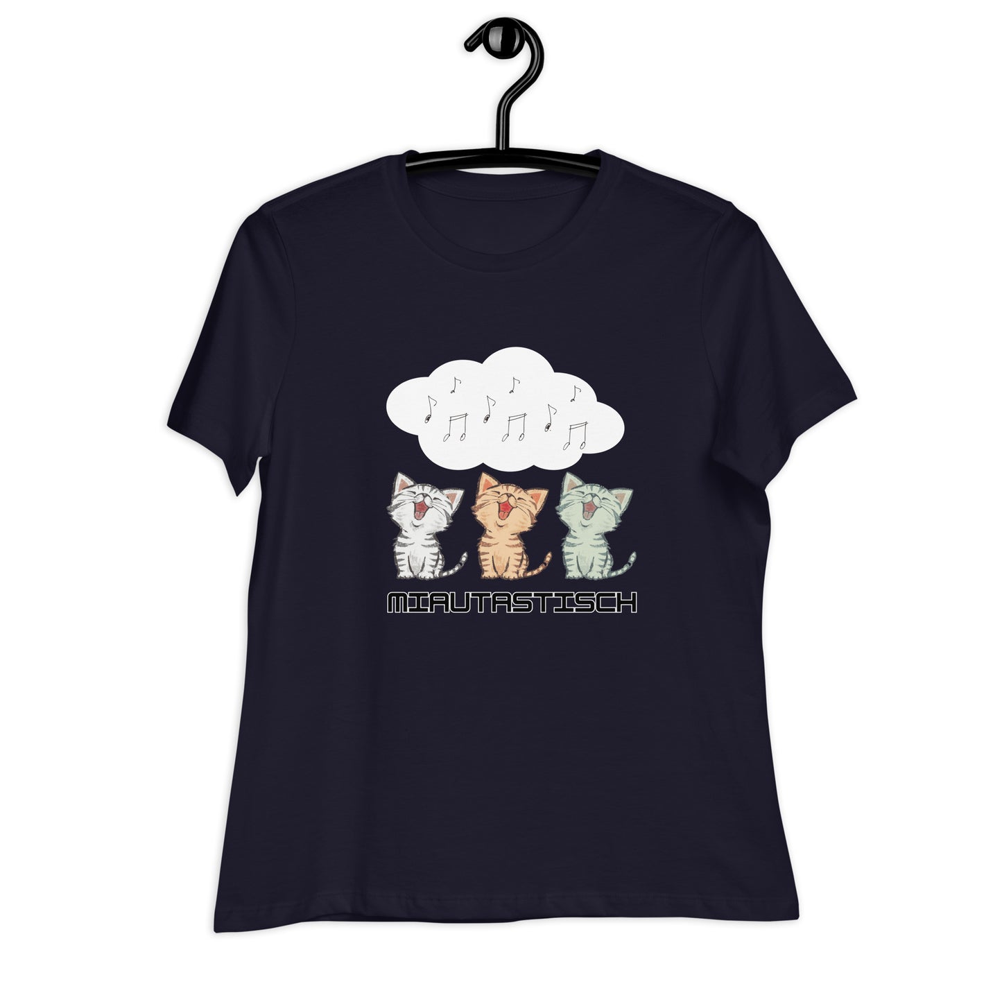 Lockeres Damen-T-Shirt Miautastisch