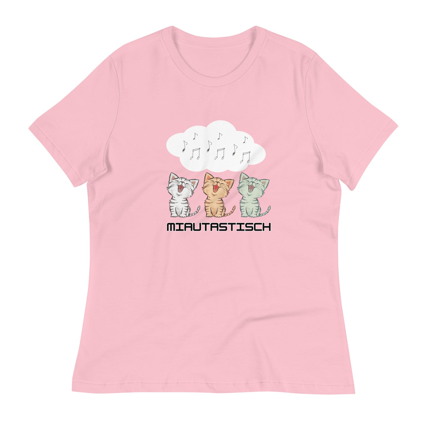 Lockeres Damen-T-Shirt Miautastisch