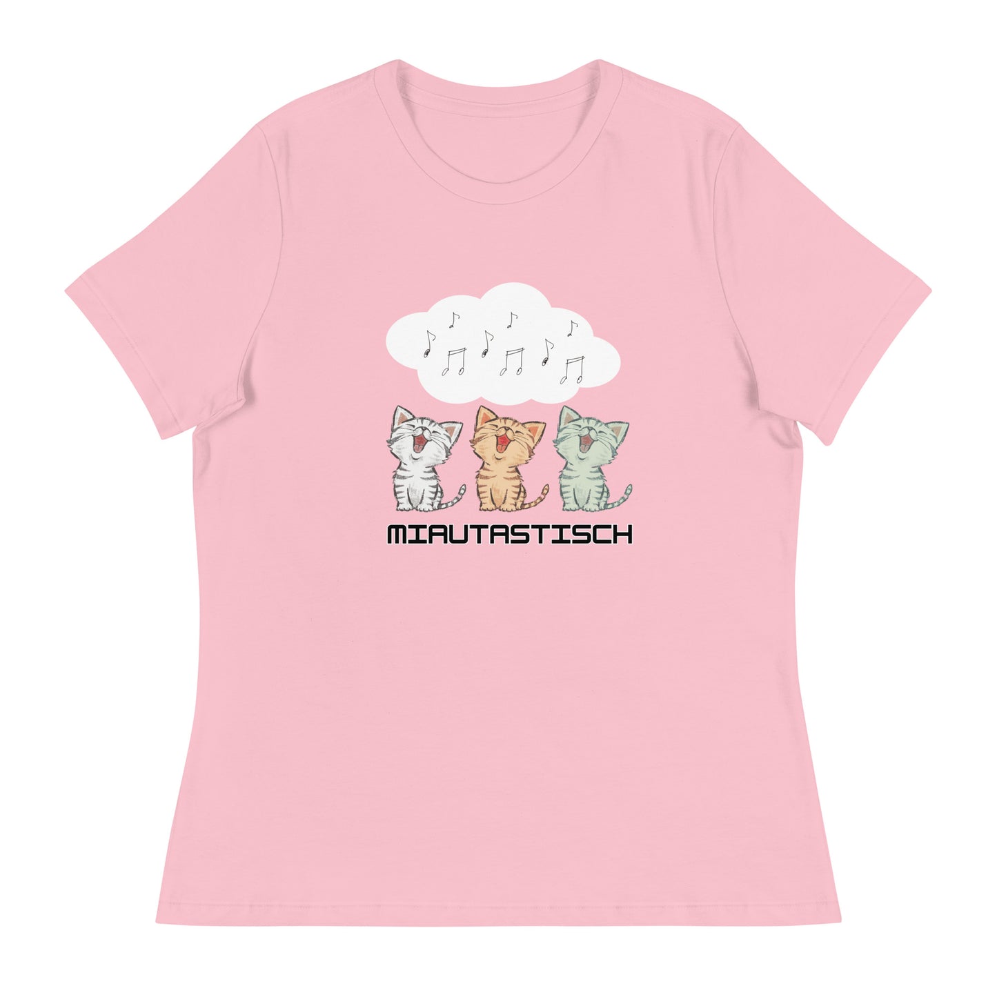 Lockeres Damen-T-Shirt Miautastisch