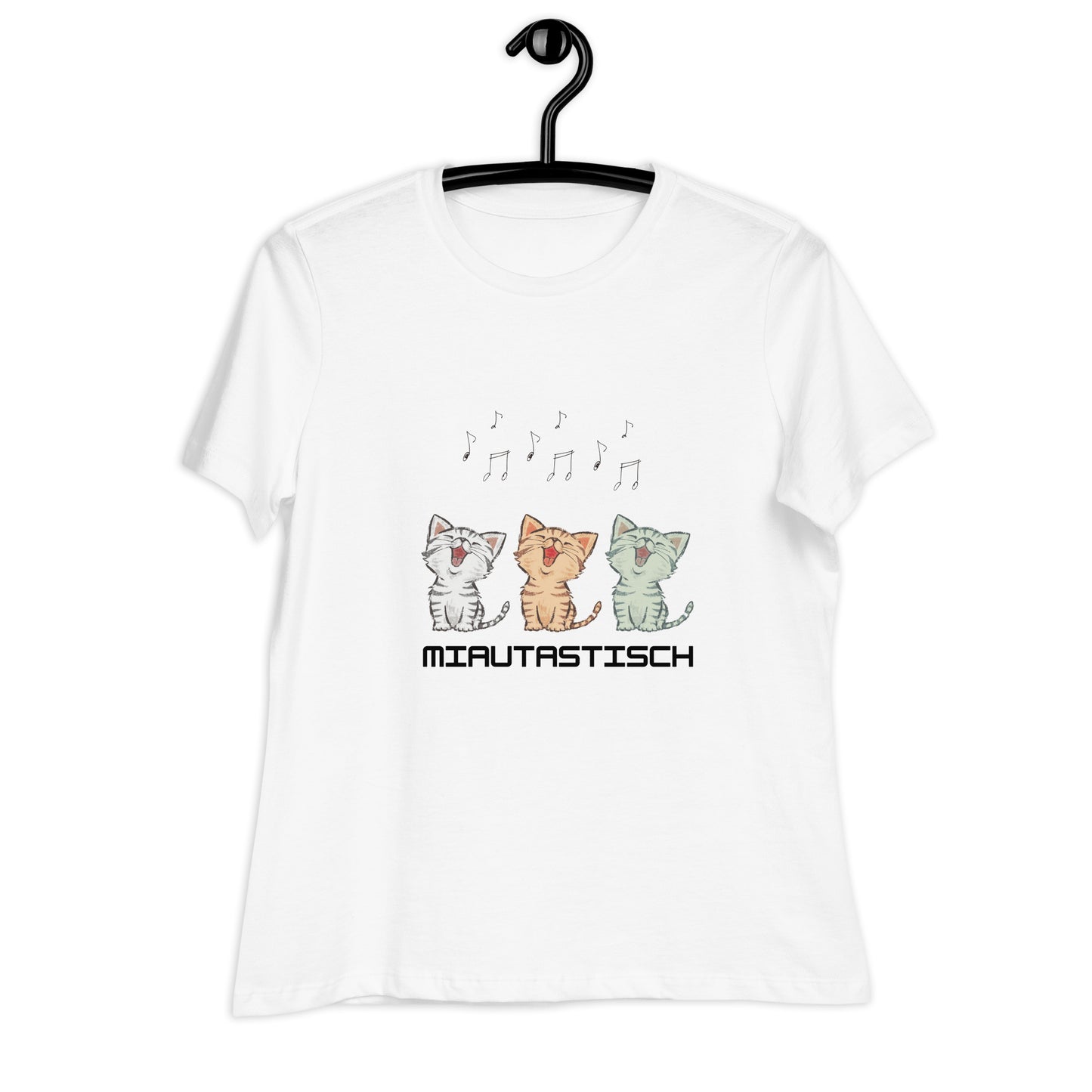 Lockeres Damen-T-Shirt Miautastisch
