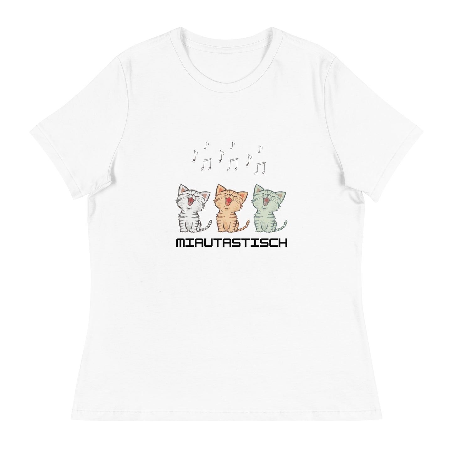 Lockeres Damen-T-Shirt Miautastisch