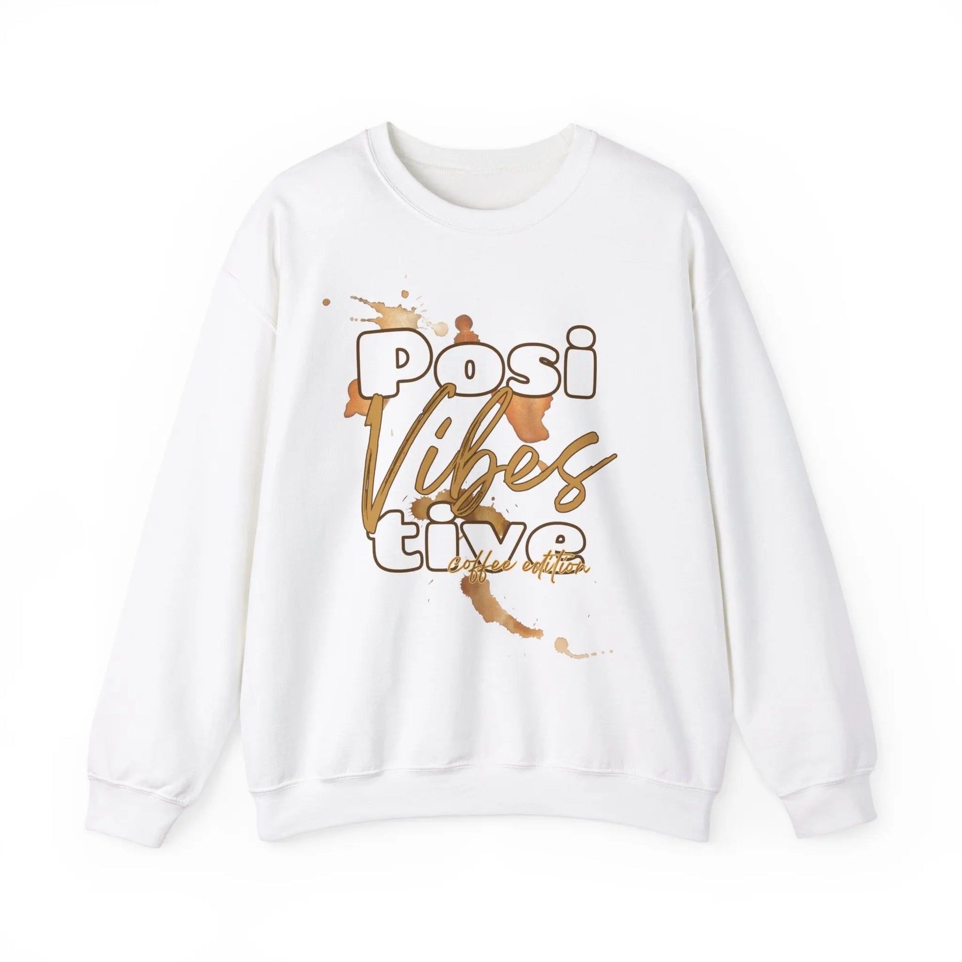 Positive Vibes Coffee Edition Sweatshirt | Unisex Gildan 18000 | Bequemes Kaffee Pullover | Positive Vibes Sweater | XS-2XL Printify