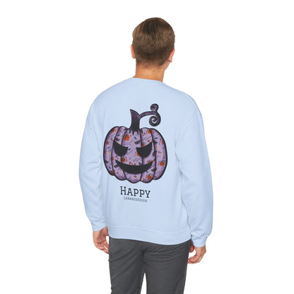 Kürbis Pullover | Happy Halloween Sweatshirt | Lila Kürbis Pulli | Herbst Outfit | Unisex Spooky Season Shirt | LARABIdesign Printify