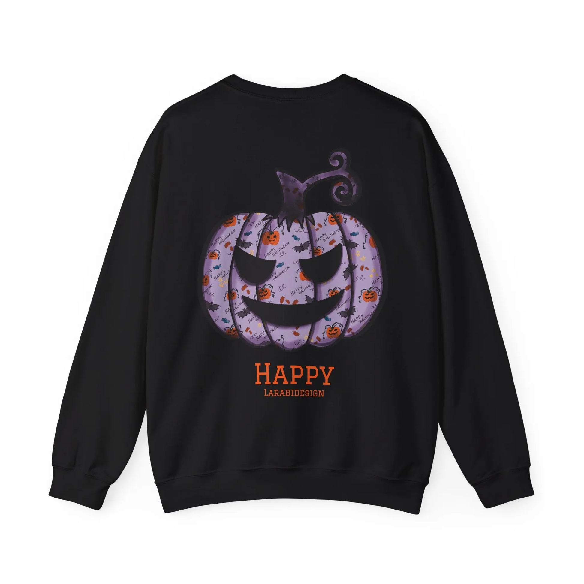 Kürbis Pullover | Happy Halloween Sweatshirt | Lila Kürbis Pulli | Herbst Outfit | Unisex Spooky Season Shirt | LARABIdesign Printify