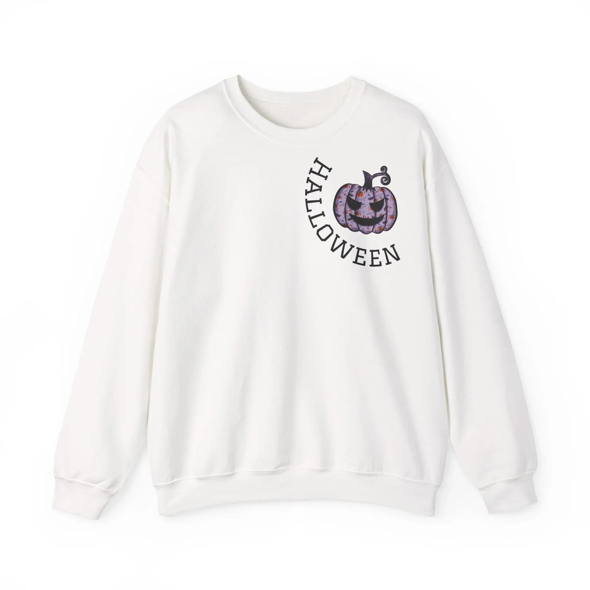 Kürbis Pullover | Happy Halloween Sweatshirt | Lila Kürbis Pulli | Herbst Outfit | Unisex Spooky Season Shirt | LARABIdesign Printify