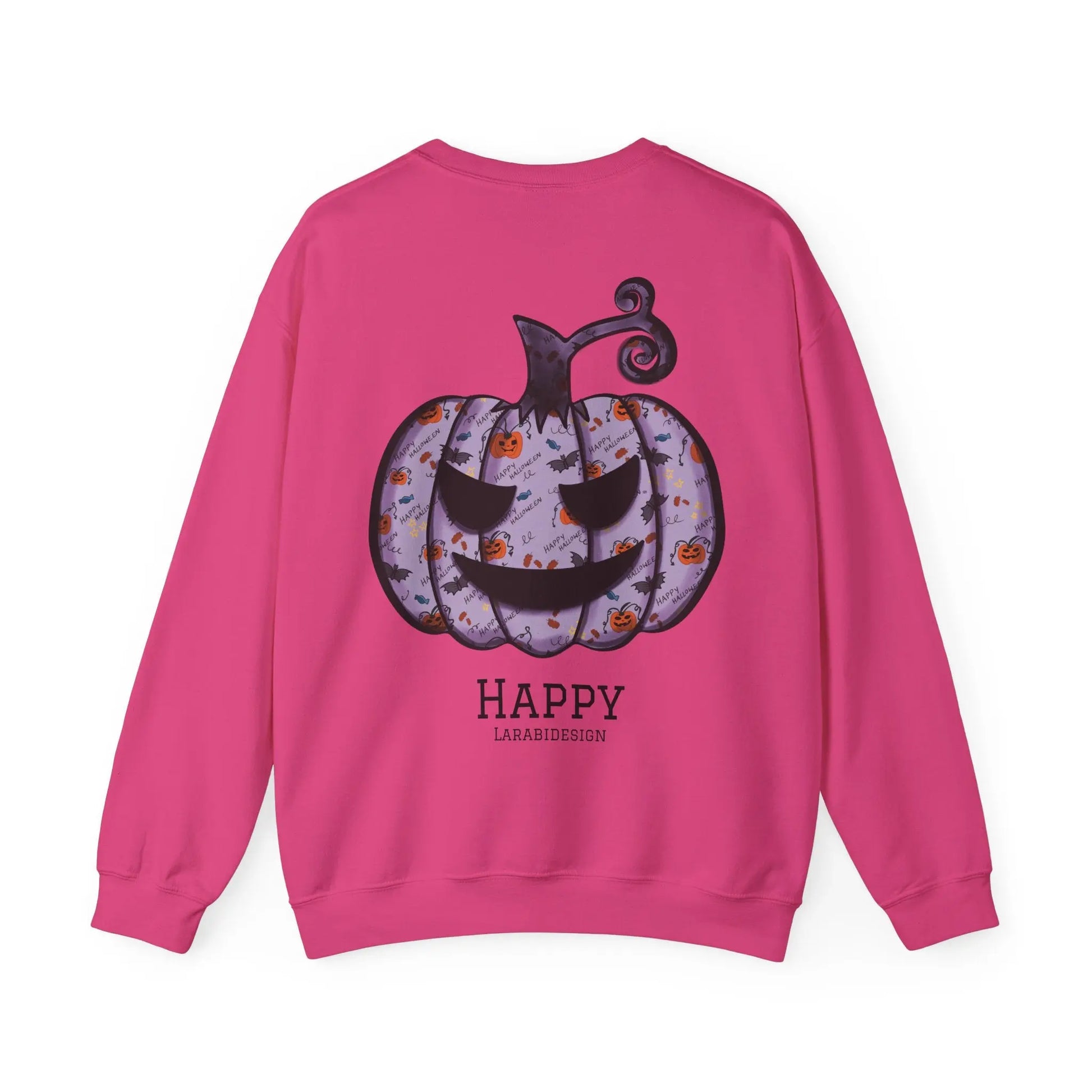 Kürbis Pullover | Happy Halloween Sweatshirt | Lila Kürbis Pulli | Herbst Outfit | Unisex Spooky Season Shirt | LARABIdesign Printify