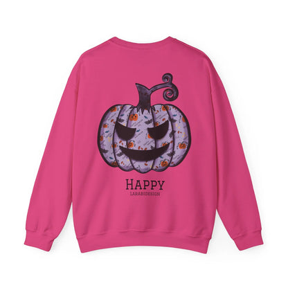 Kürbis Pullover | Happy Halloween Sweatshirt | Lila Kürbis Pulli | Herbst Outfit | Unisex Spooky Season Shirt | LARABIdesign Printify
