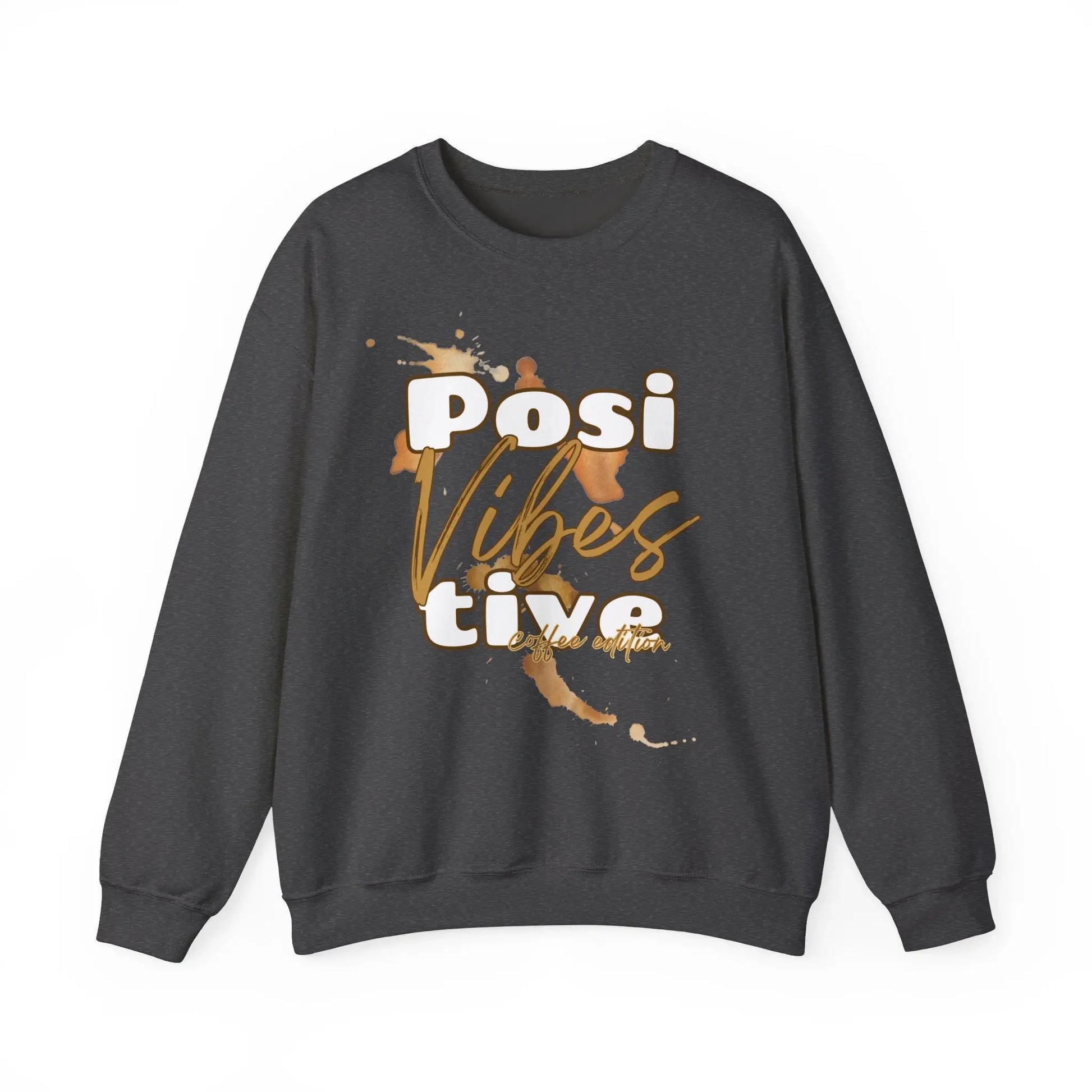 Positive Vibes Coffee Edition Sweatshirt | Unisex Gildan 18000 | Bequemes Kaffee Pullover | Positive Vibes Sweater | XS-2XL Printify