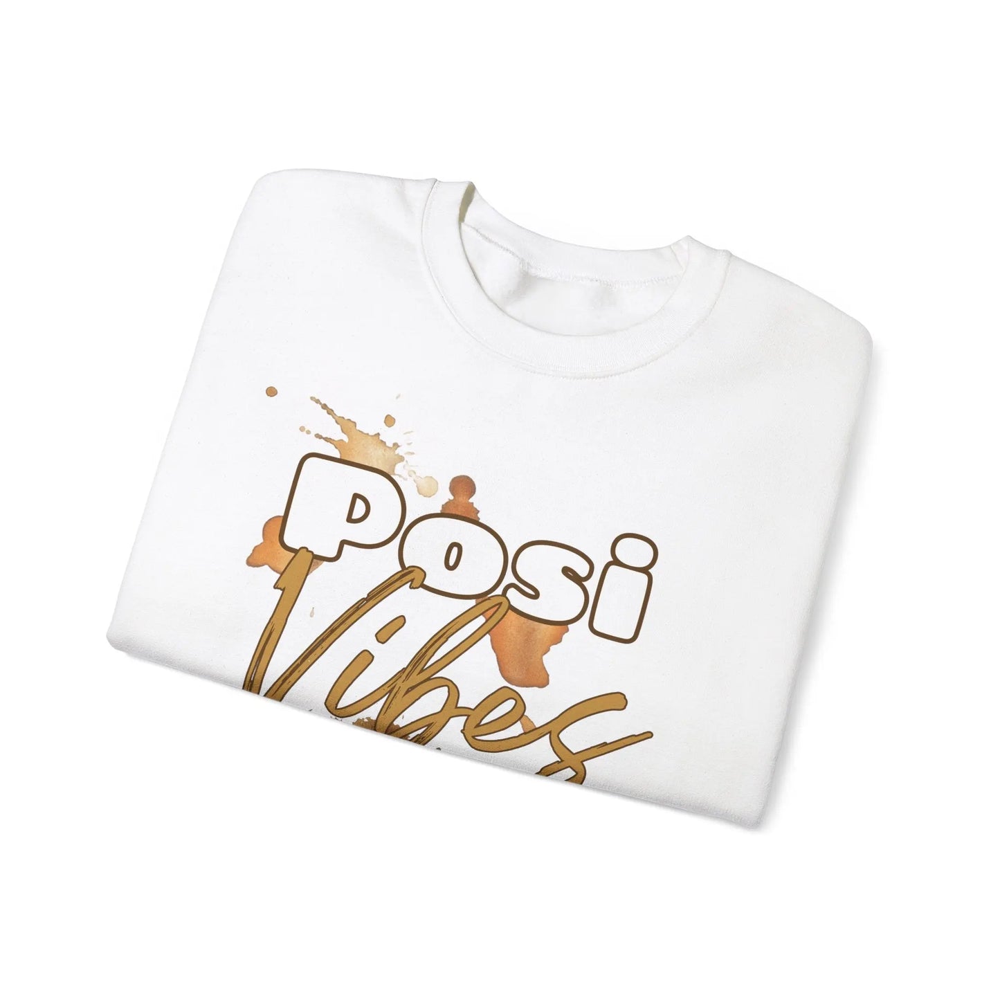 Positive Vibes Coffee Edition Sweatshirt | Unisex Gildan 18000 | Bequemes Kaffee Pullover | Positive Vibes Sweater | XS-2XL Printify