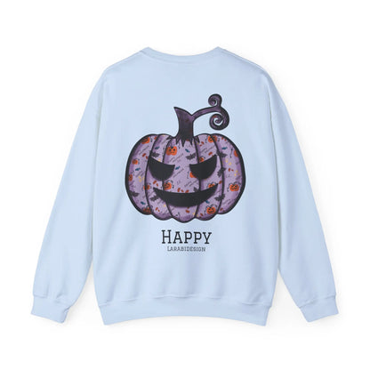 Kürbis Pullover | Happy Halloween Sweatshirt | Lila Kürbis Pulli | Herbst Outfit | Unisex Spooky Season Shirt | LARABIdesign Printify