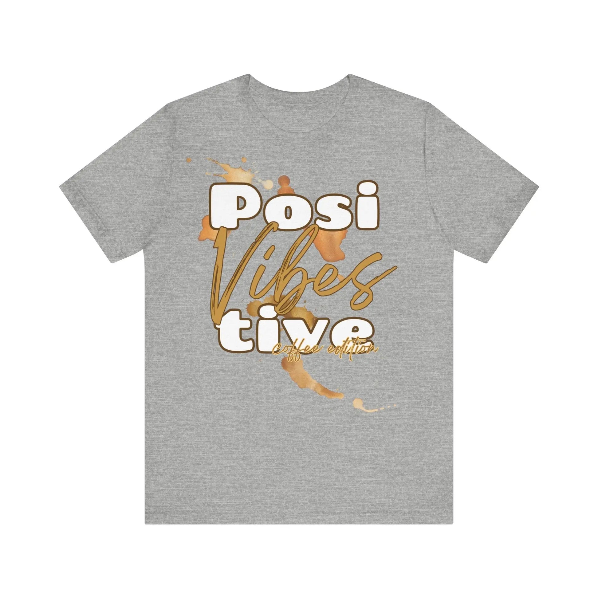 Positive Vibes | Coffee Edition T-Shirt | Unisex Shirt mit Kaffeeflecken | Positive Vibes Tee | Kaffee-Liebhaber Geschenk | XS-2XL Printify