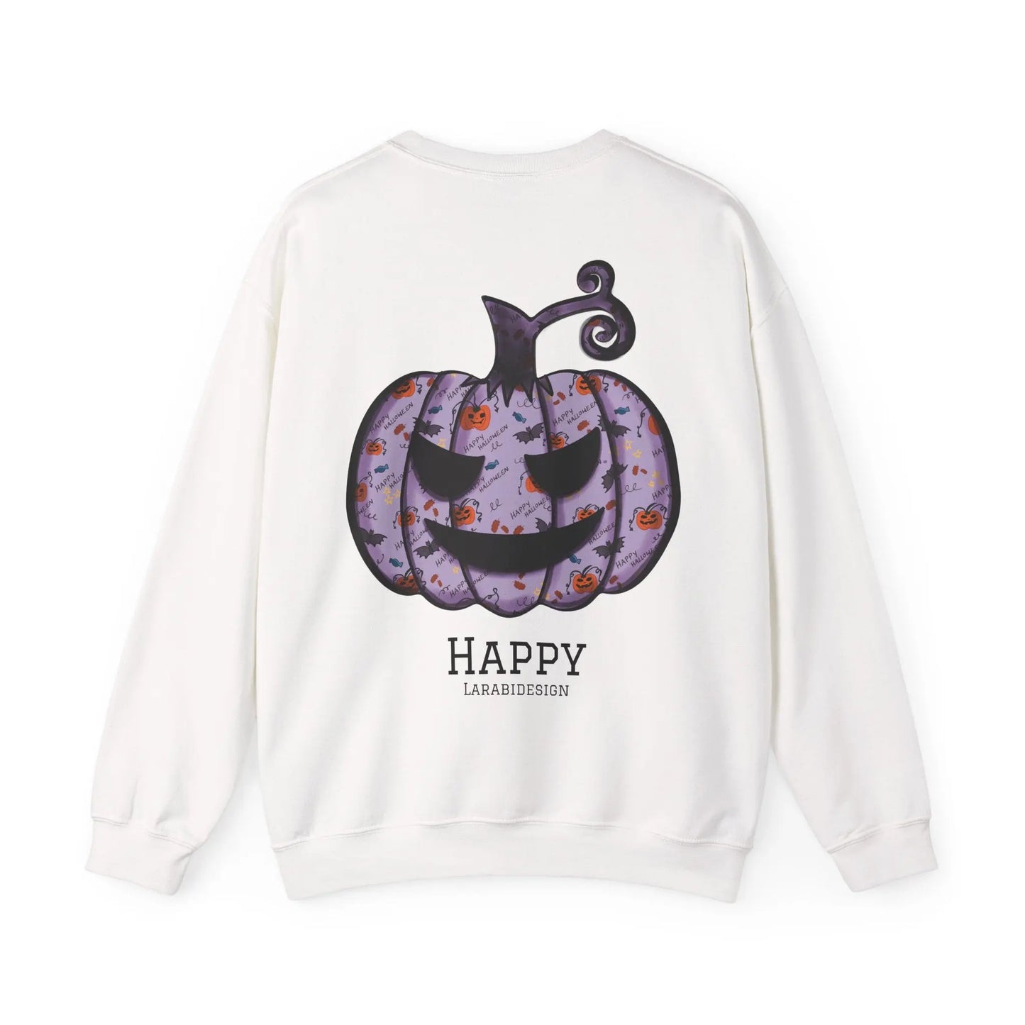 Kürbis Pullover | Happy Halloween Sweatshirt | Lila Kürbis Pulli | Herbst Outfit | Unisex Spooky Season Shirt | LARABIdesign Printify