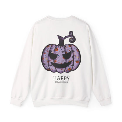 Kürbis Pullover | Happy Halloween Sweatshirt | Lila Kürbis Pulli | Herbst Outfit | Unisex Spooky Season Shirt | LARABIdesign Printify