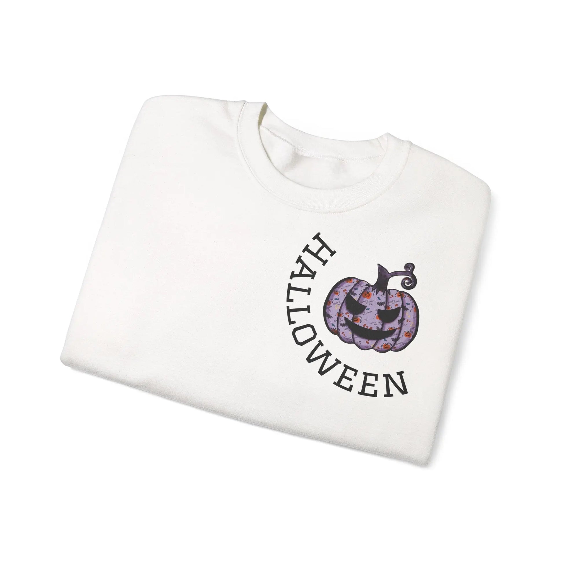 Kürbis Pullover | Happy Halloween Sweatshirt | Lila Kürbis Pulli | Herbst Outfit | Unisex Spooky Season Shirt | LARABIdesign Printify