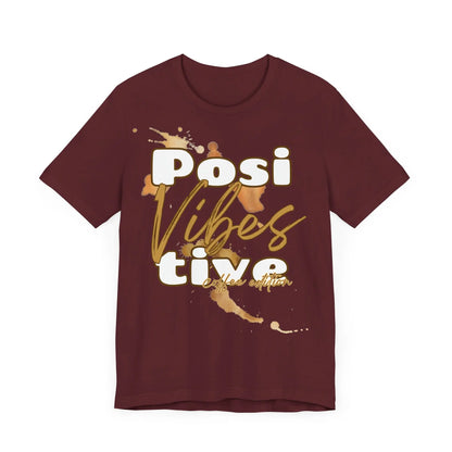 Positive Vibes | Coffee Edition T-Shirt | Unisex Shirt mit Kaffeeflecken | Positive Vibes Tee | Kaffee-Liebhaber Geschenk | XS-2XL Printify
