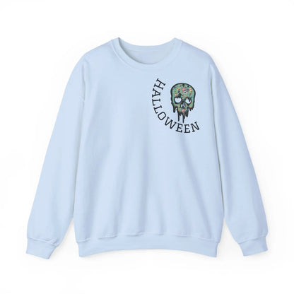 Halloween Totenkopf Pullover | Happy Halloween Sweater | Larabi Design | Schwarzer Skull Pullover | Cozy Oversize Sweatshirt | Skull Art | Herbst Outfit Printify