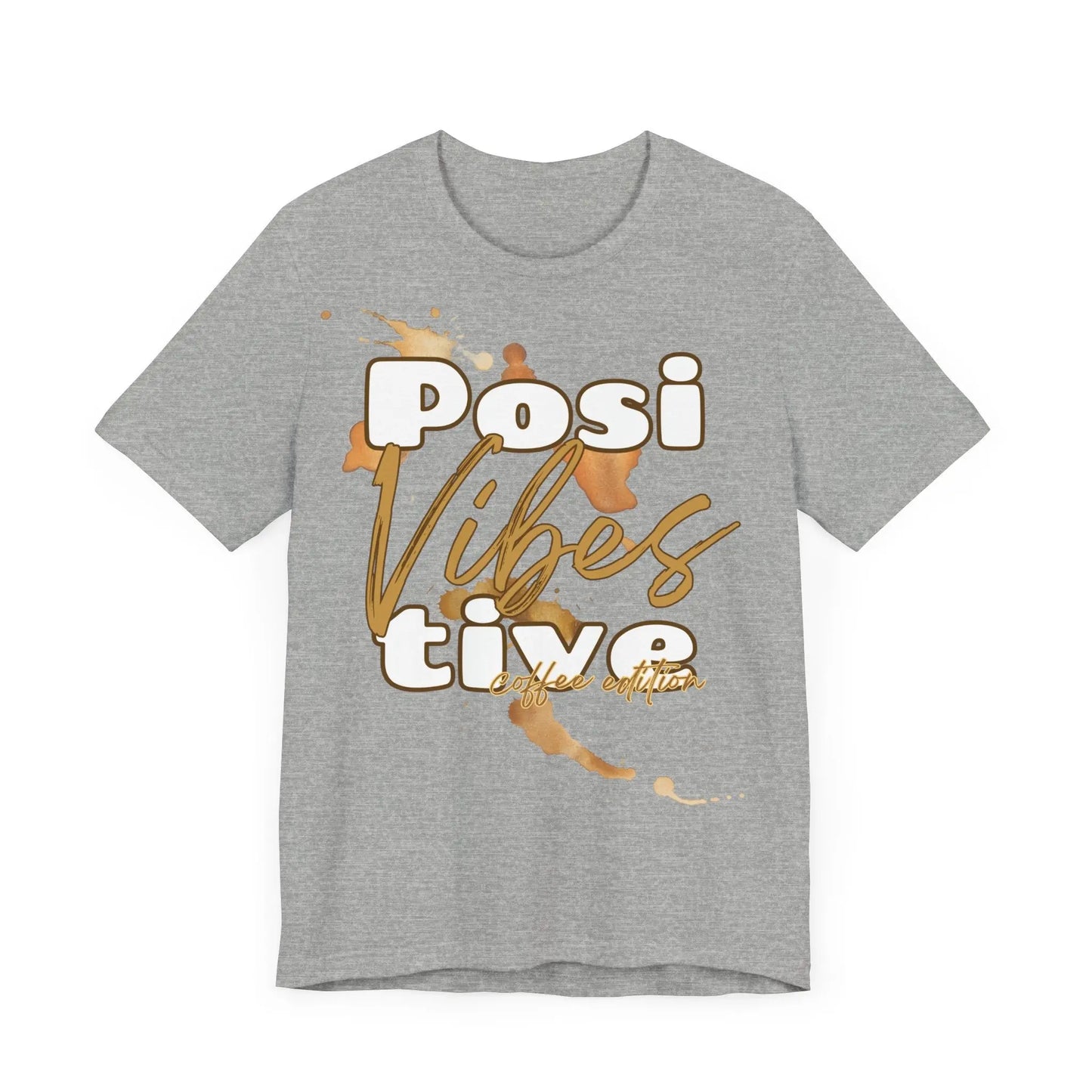 Positive Vibes | Coffee Edition T-Shirt | Unisex Shirt mit Kaffeeflecken | Positive Vibes Tee | Kaffee-Liebhaber Geschenk | XS-2XL Printify