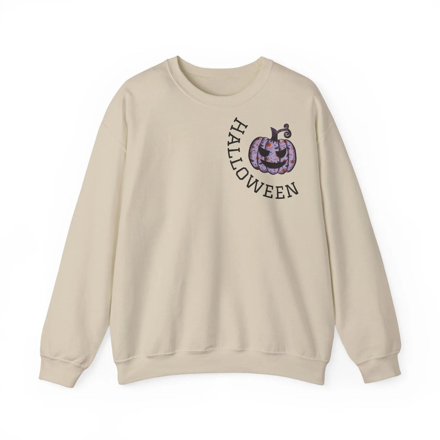 Kürbis Pullover | Happy Halloween Sweatshirt | Lila Kürbis Pulli | Herbst Outfit | Unisex Spooky Season Shirt | LARABIdesign Printify