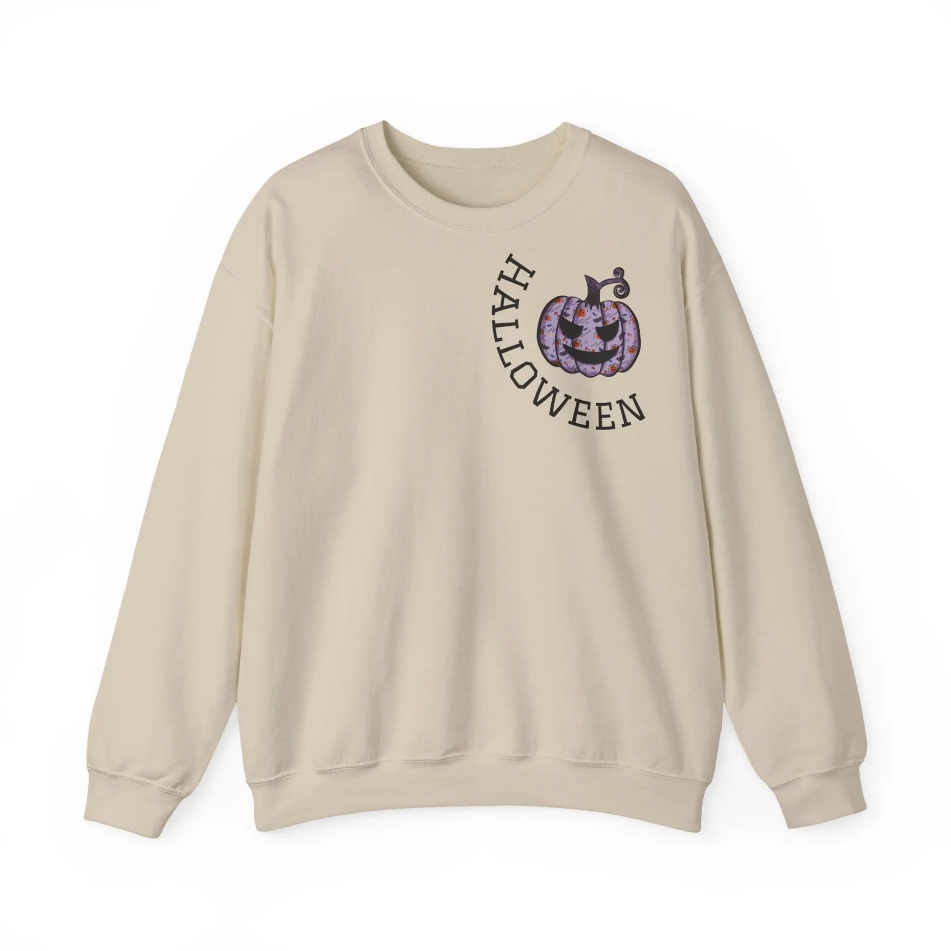 Kürbis Pullover | Happy Halloween Sweatshirt | Lila Kürbis Pulli | Herbst Outfit | Unisex Spooky Season Shirt | LARABIdesign Printify