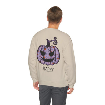 Kürbis Pullover | Happy Halloween Sweatshirt | Lila Kürbis Pulli | Herbst Outfit | Unisex Spooky Season Shirt | LARABIdesign Printify