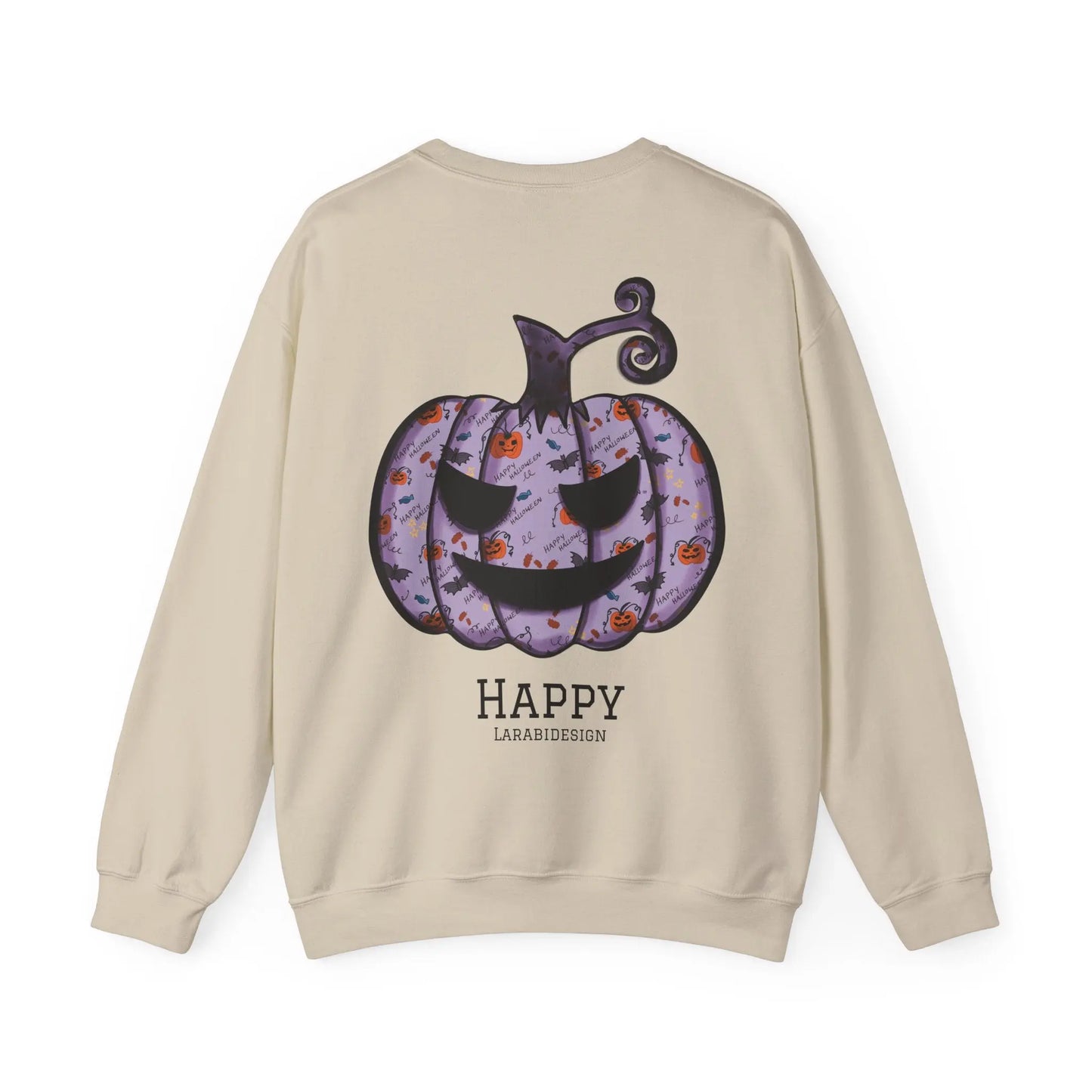 Kürbis Pullover | Happy Halloween Sweatshirt | Lila Kürbis Pulli | Herbst Outfit | Unisex Spooky Season Shirt | LARABIdesign Printify