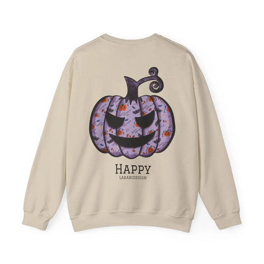 Kürbis Pullover | Happy Halloween Sweatshirt | Lila Kürbis Pulli | Herbst Outfit | Unisex Spooky Season Shirt | LARABIdesign Printify