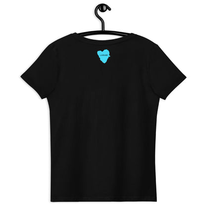 Enganliegendes T-Shirt Katze Logo