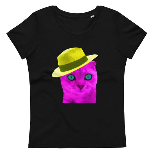 Enganliegendes T-Shirt Pink Cat