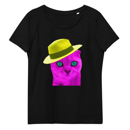 Enganliegendes T-Shirt Pink Cat