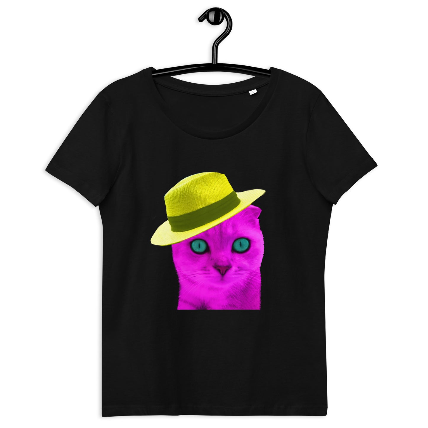 Enganliegendes T-Shirt Pink Cat